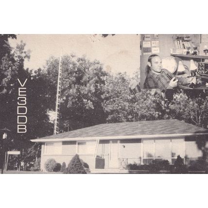 Peterboro Ontario Canada 1960s QSL Radio Card Postcard