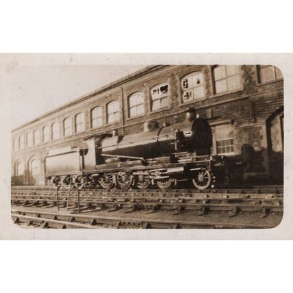 GWR No 3005 Train at Swindon Antique Real Photo Postcard