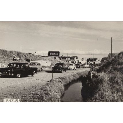 Blokhus Denmark Real Photo Traffic Postcard