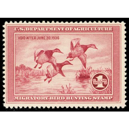 RW2, Mint F/VF NH $1 Duck Stamp CV $750.00 - Stuart Katz
