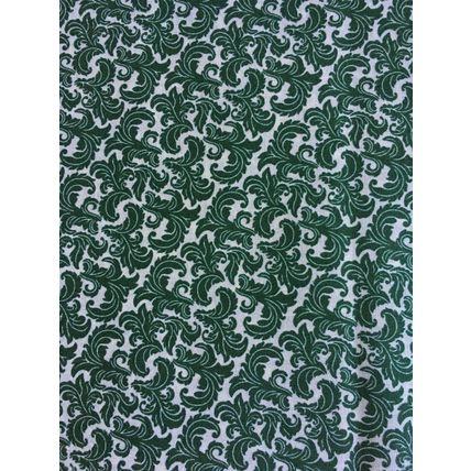 FABRIC Leaves Green on Cream 3.28 Yards #43c