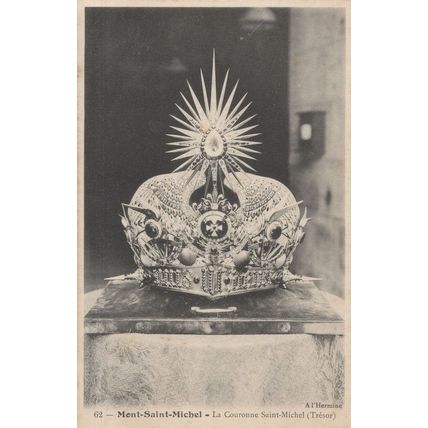 Le Mont Saint Michel La Couronne French Royal Crown Old Postcard