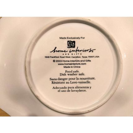 (3) Home Interiors Decor Plate Set - Floral Prints Dishwasher Safe! 2003