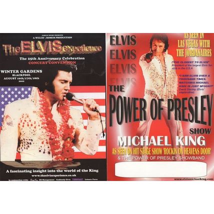 Michael King Leading Elvis Presley Singer Hand Signed Flyer & More