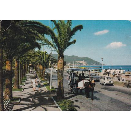 Diano Maria Viale della Palme Italy Postcard posted 1971 creased