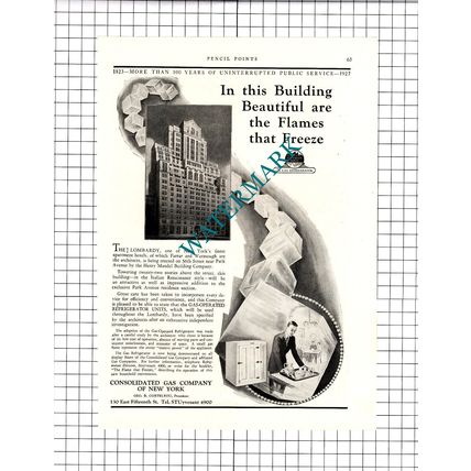 Andersen Lumber Bayport / Lombardy Hotel New York Gas Advert - 1927 Clipping