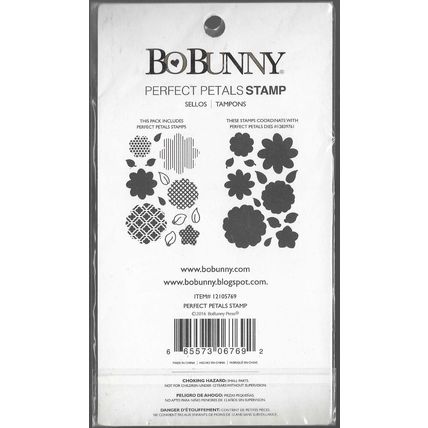 Bo Bunny. Perfect Petals Stamp Set. Stamping Cardmaking Scrapbooking Crafts