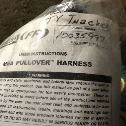 NEW MSA 10035997,MSA Z(FP) PN 10035997 PULLOVER SAFETY HARNESS 320LBS,AA