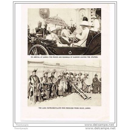 PRINCE AT JAMMU, KASHMIR, BOOK ILLUSTRATION (PRINT), 1922
