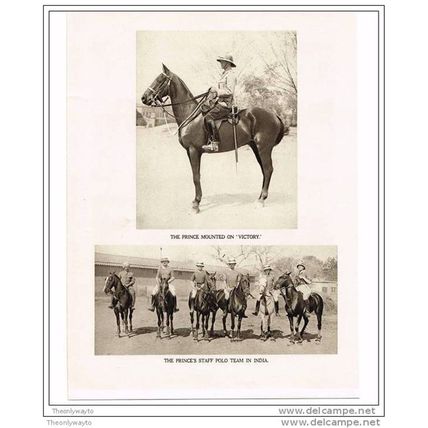 PRINCE AND HIS STAFF POLO TEAM, INDIA, BOOK ILLUSTRATION (PRINT), 1922