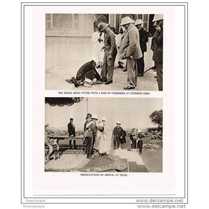 AT FATEHPUR SIKRI & ARRIVAL IN DELHI, INDIA, BOOK ILLUSTRATION (PRINT) 1922
