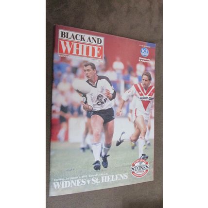 1991 Rugby Football League Programme - Widnes v St Helens