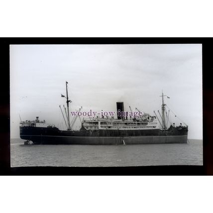 UK1539 - Henderson Cargo Ship - Prome at anchor - built 1937 - photograph