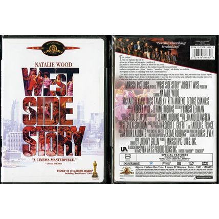 WEST SIDE STORY DVD NATALIE WOOD RITA MORENO RUSS TAMBLYN MGM VIDEO NEW SEALED