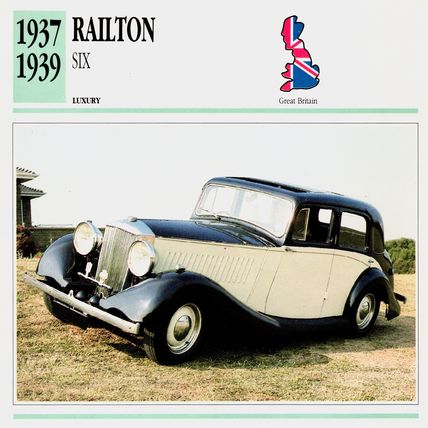 Collectors Club card. Classic Cars. Railton Six