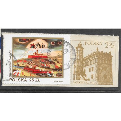 POLAND 1982 BLACK MADONNA ICON ARMIES FIGHTING SEIGE UPRATED STATIONERY PIECE