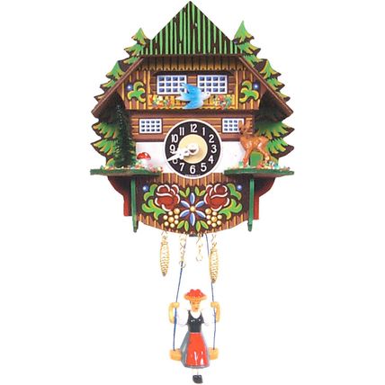 144SQ - Engstler Battery-operated Clock - Mini Size - 6.5"H x 5.5"W x 3.25"D