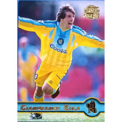GIANFRANCO ZOLA 1998 Merlin Premier Gold Soccer Card CHELSEA #48