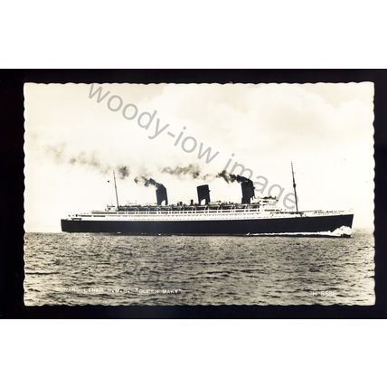 LS2722 - Cunard Liner - Queen Mary - built 1936 - postcard