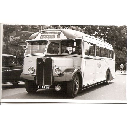 Black & White Photograph of Maidstone & District Motor Services Ltd. - KKK 846