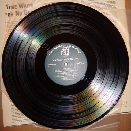 Loren Schoenberg SIGNED - TIME WAITS FOR NO ONE - vinyl LP. Jazz
