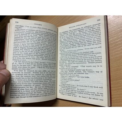 RARE* 1909 GEORGE MEREDITH "VITTORIA" FICTION LEATHER BOOK (P3)