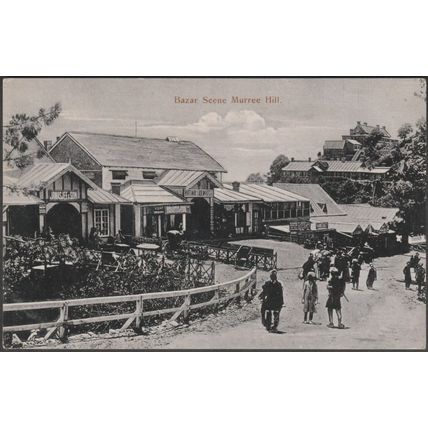 Bazar Scene, Murree Hill, c.1910s - Moorli Dhur Postcard