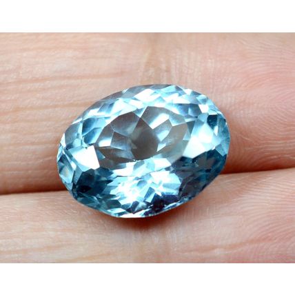 Brazilian Natural Blue Aquamarine 8.40 Ct Oval Loose Gemstone