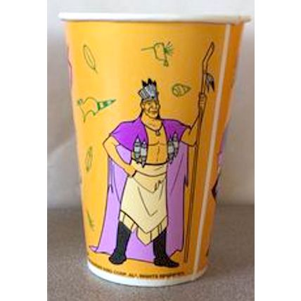 1995 POCAHONTAS original Burger King promo paper soda cup set of two.