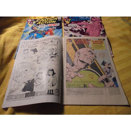 1968 CAPTAIN ACTION LOT, DC Comics, 1968-1969!! $40.00! Gil Kane! Wally Wood!