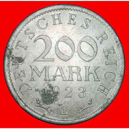 Ⰶ INFLATION: GERMANY WEIMAR REPUBLIC★200 MARKS 1923E SAXONY★LOW START★NO RESERVE