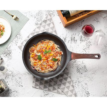 Vinchef Nonstick Deep Frying Pan Skillet with Lid, 11In/5Qt Saute Pan, German 3C