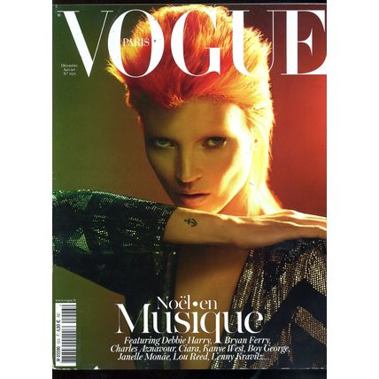 VOGUE Paris magazine no 923 December 2011 January 2012 Kate Moss Bowie cover