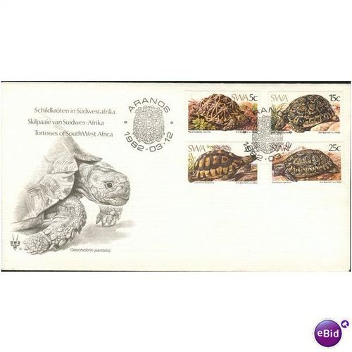 SWA FDC 1982 - SG 390-393 - Tortoises Of South West Africa