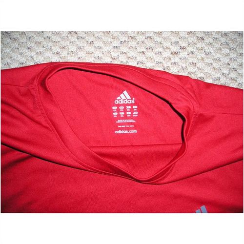 Adidas Men's Red XXL Athletic/ Base Layer Shirt SS
