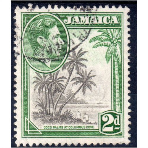 Sg124 2d black & green fine used (U101)4