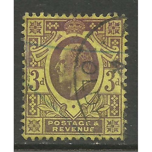 GB 1901 - 11 KEV11 3d Yellow/Purple jubilee. ( T422 )