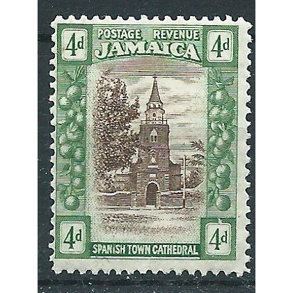 Jamaica 1921 SG100 4d Brown & Deep Green Mounted Mint . . ..