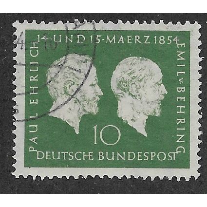 GER 1954 10pf 'BIRTH CENTENARIES' FINE USED (EBID63-107)