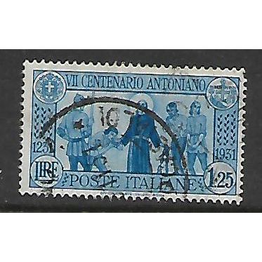 ITALY 1931 1L.25 BLUE ST ANTONY LIBERATING PRISONERS SG309 FINE USED
