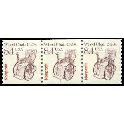 2256 8.4c Wheel Chair Fine MNH Dry Gum PNC 1/3 W1510