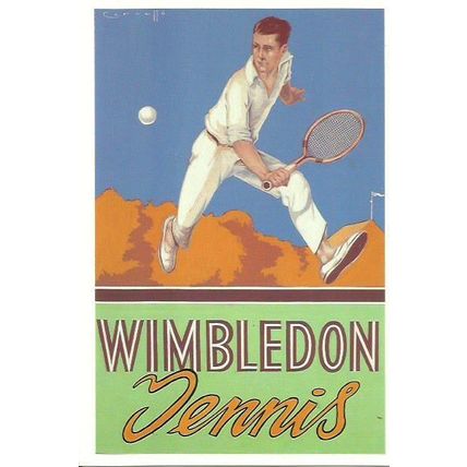 Advertising WIMBLEDON TENNIS Postcard (Mayfair BB 140)