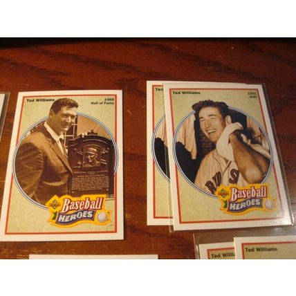 1991 Upper Deck, Baseball Heroes, 18-Cards, TED WILLIAMS, Red Sox