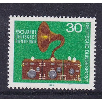 GERMANY 1973 50 YEARS BROADCASTING 30pf MNH SG1679