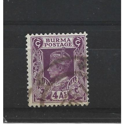 Burma.SG58 4a Purple.Fine Used.Jul25j