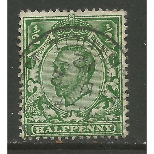 GB 1912 KGV 1/2d Green Downey head Wmk 49. ( F267 )