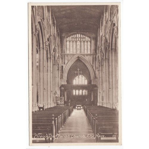 Cirencester Parish Church Nave Gloucestershire George Roper Postcard 53
