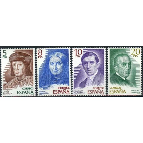 SPAIN 1979 - Arts - Writers - Poets - Literature - Famous People - Set - MNH **