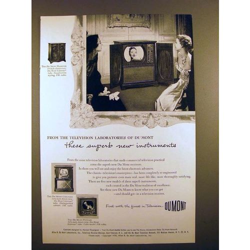 1950 Du Mont Hanover, Guilford, Putnam Television Ad