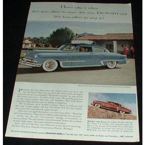 1953 DeSoto FireDome & Powermaster Six Car Ad